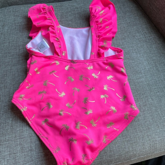 Hot pink and gold palm tree girls swimmers - Picture 2 of 2